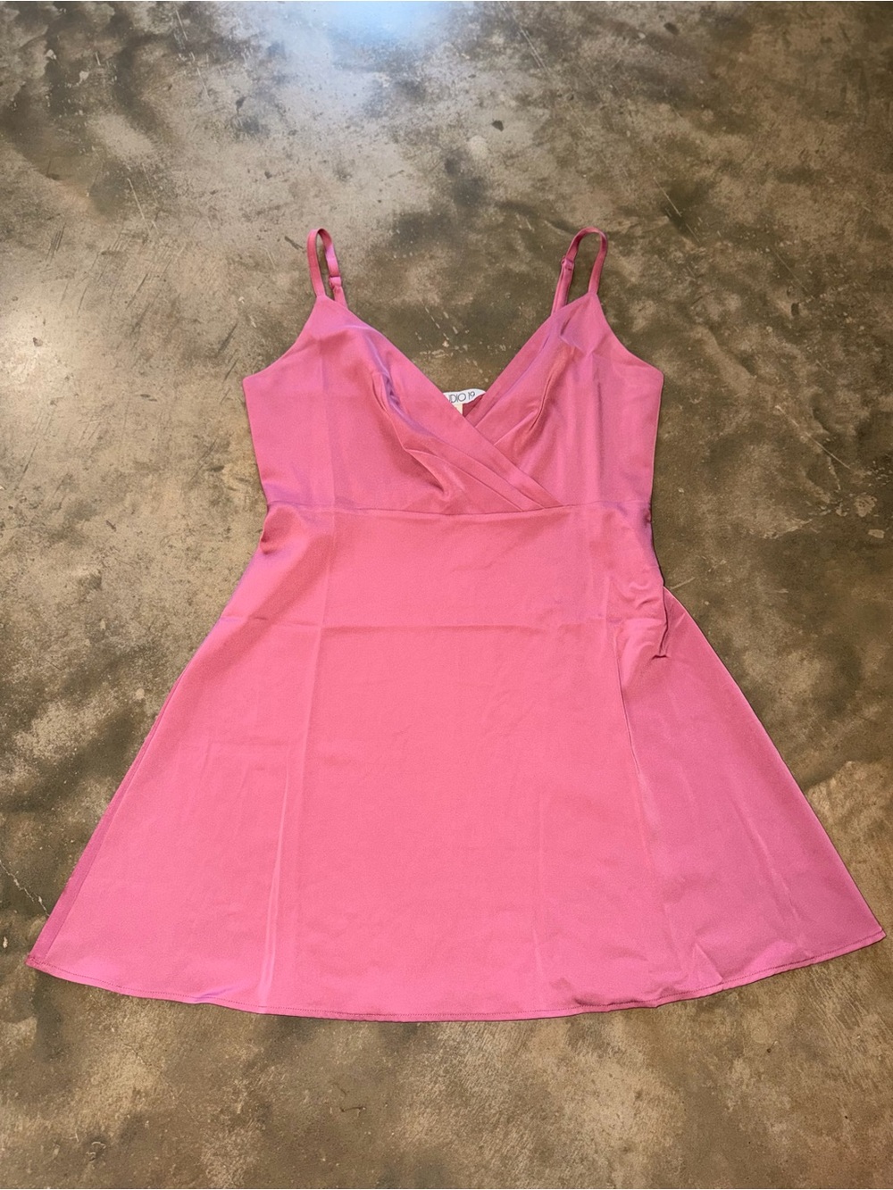 Studio 19 Pink Wrap Mini Dress NWOT M Sleeveless Fit & Flare Francesca’s